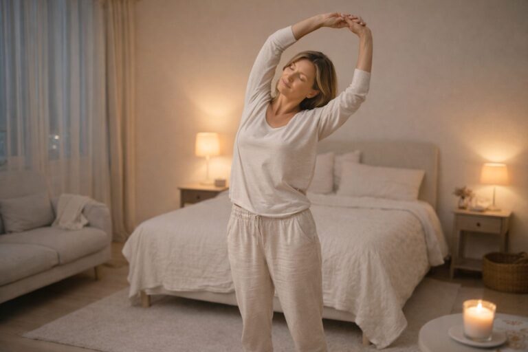Lekkie ćwiczenia przed snem, które pomogą Ci się wyciszyć i dobrze spać