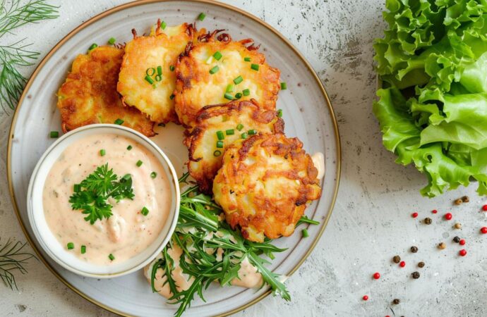 Kotleciki z jajek i kalafiora z sosem jogurtowo-czosnkowym (Low Carb)