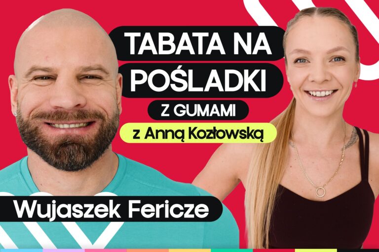 Tabata na pośladki. Ćwiczenia na pośladki z gumą. Trening z Anią Kozłowską i Fericze