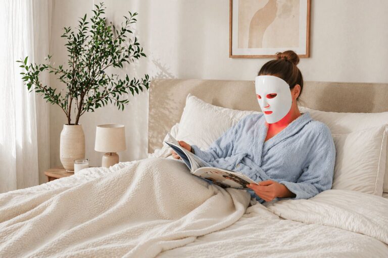 Maska LED na twarz: czy działa i jak ją stosować? Poradnik pielęgnacyjny