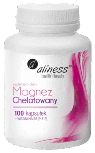 Aliness Magnez Chelatowany 560 mg + Witamina B6 100 kapsułek