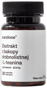 Sundose Ekstrakt z bakopy drobnolistnej i L-teanina 30 kapsułek