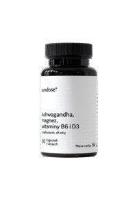 Ashwagandha, Magnez, Witaminy B6 i D3 Sundose 90 kapsułek