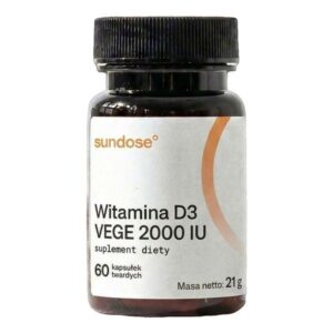 Sundose Witamina D3 VEGE 2000 IU – dla wegan, z D3 z fitosteroli sosnowych
