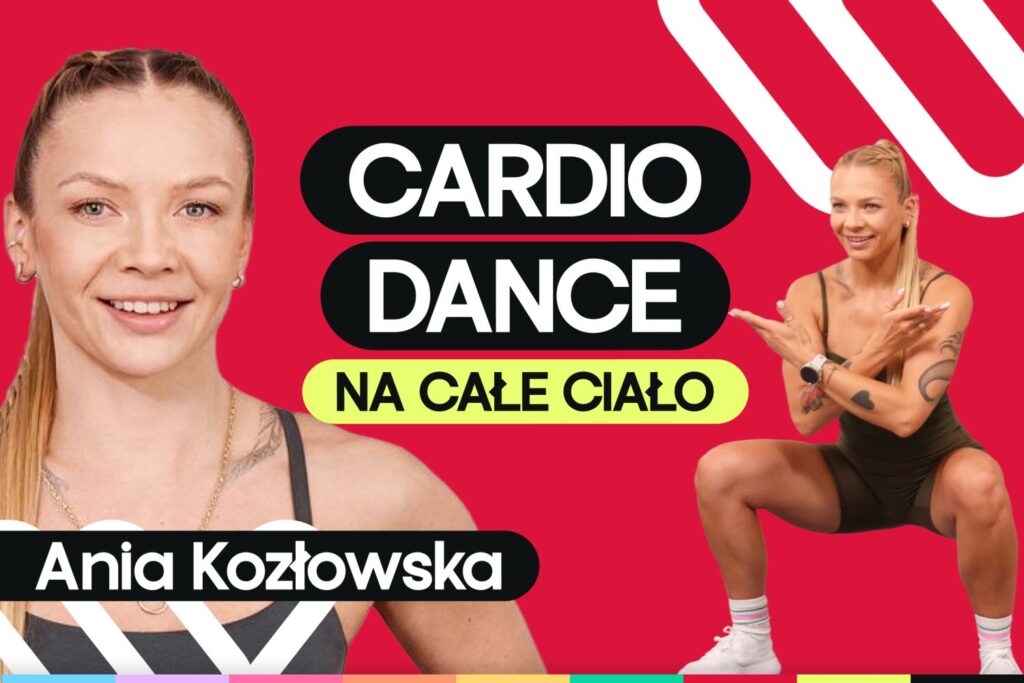 Taneczne cardio na spalanie tkanki tłuszczowej dla początkujących. 8-minutowy trening z Anią Kozłowską
