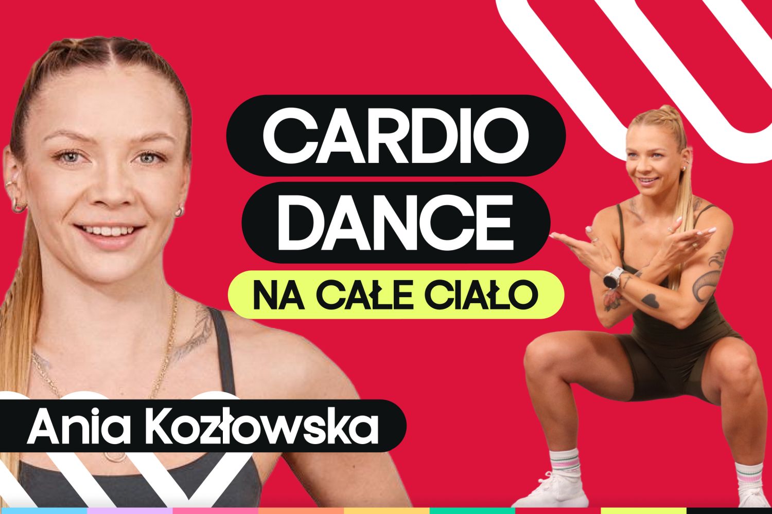 Taneczne cardio na spalanie tkanki tłuszczowej dla początkujących. 8-minutowy trening z Anią Kozłowską