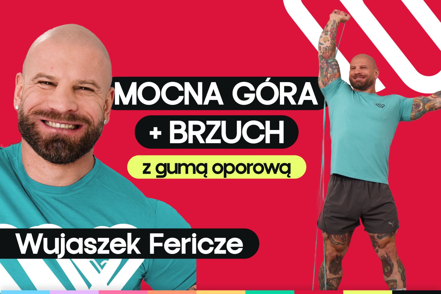 Trening górnych partii i brzucha z gumą oporową. 25 minut ćwiczeń w domu z Fericze